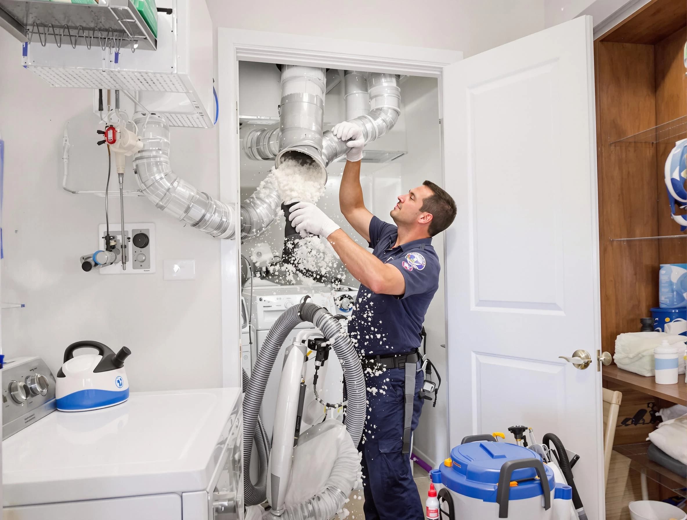 Shawnee Dryer Vent Cleaning technician delivering thorough residential dryer vent cleaning service in Shawnee