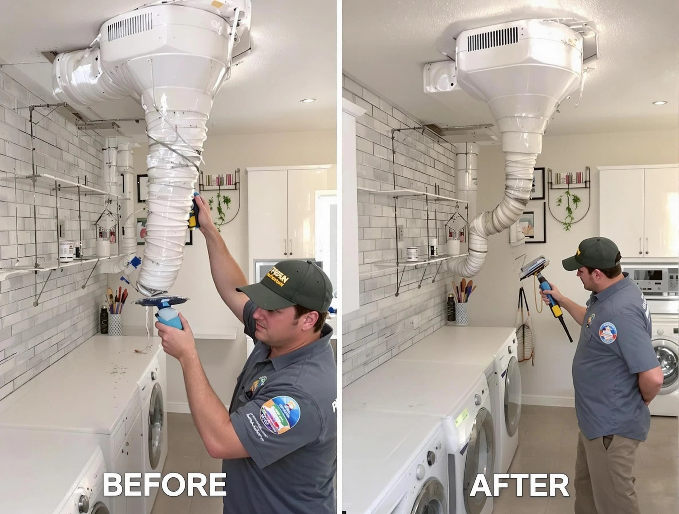 Professional dryer exhaust vent cleaning by Shawnee Dryer Vent Cleaning in Shawnee