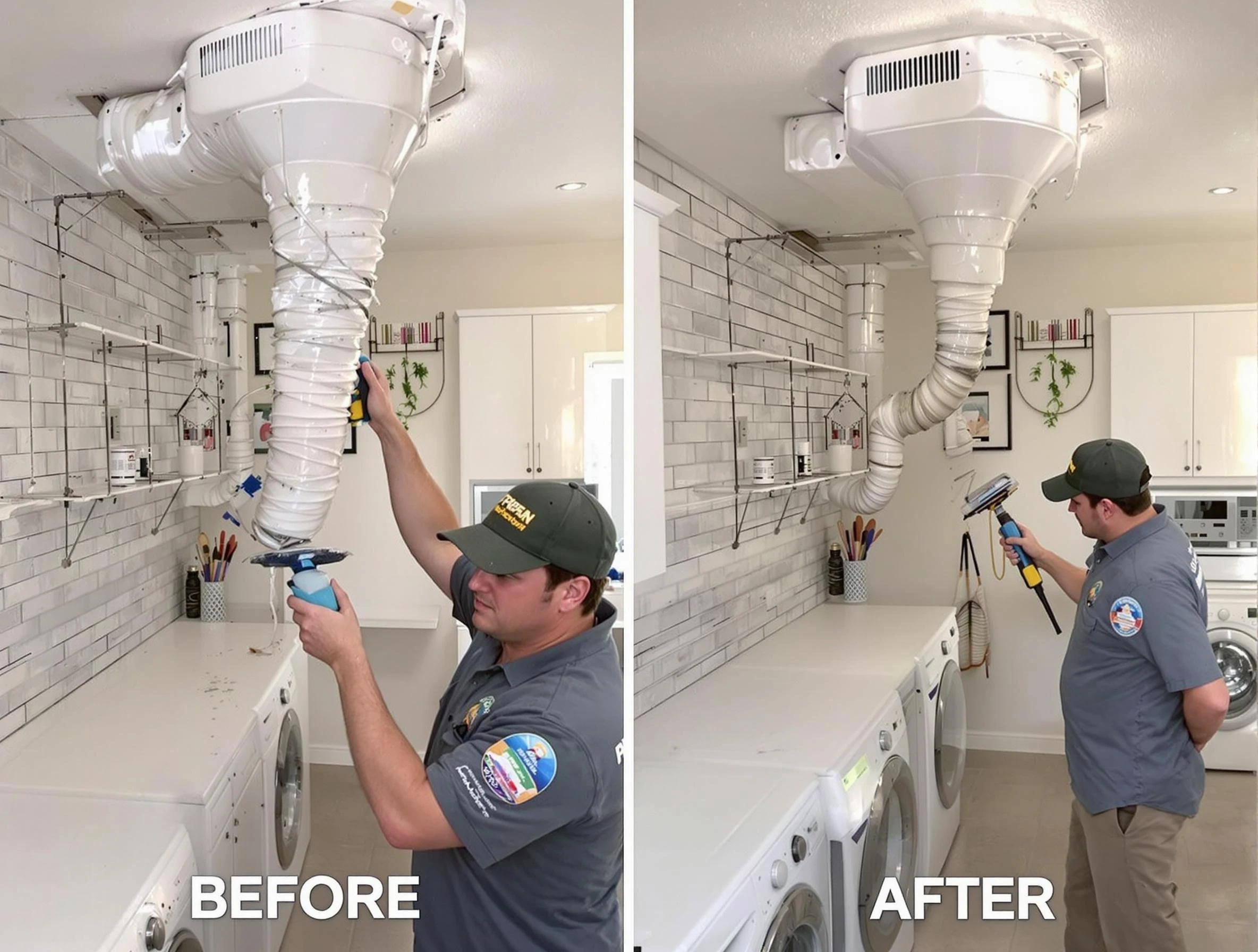 Professional dryer exhaust vent cleaning by Shawnee Dryer Vent Cleaning in Shawnee