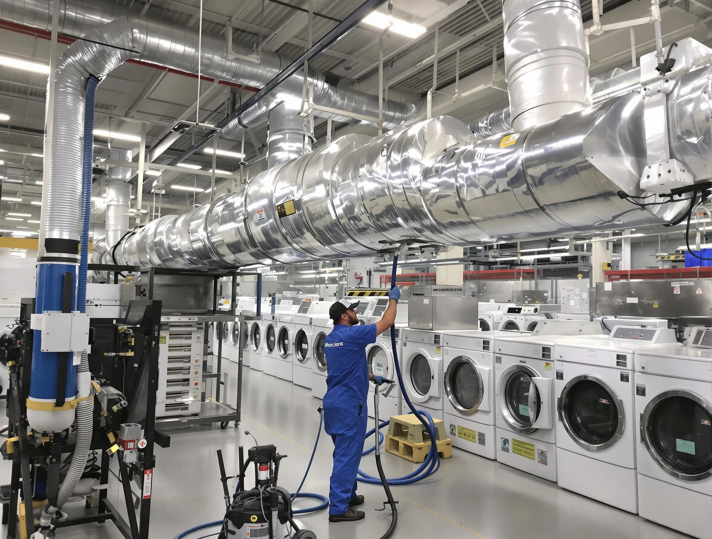 Shawnee Dryer Vent Cleaning team performing heavy-duty industrial dryer vent cleaning in Shawnee